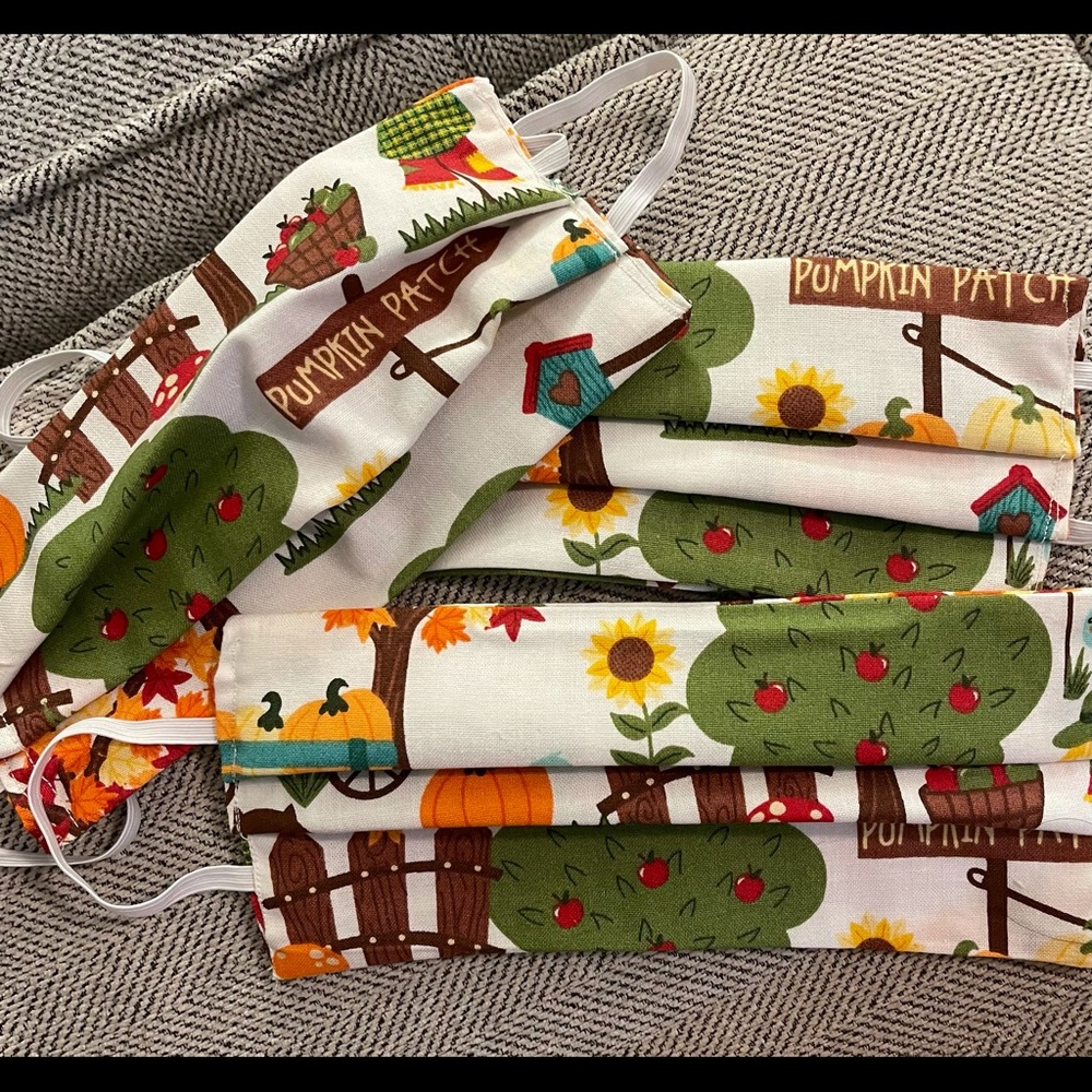 Trifold 2 layer 100% cotton face masks $5.00 each